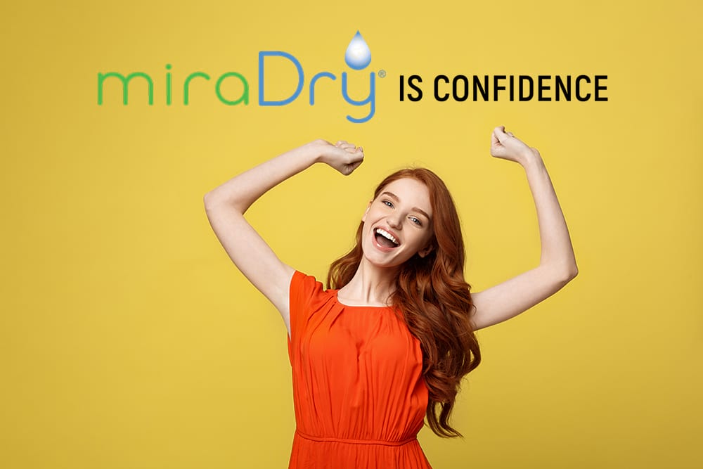 Image of women confident or her underarms after miraDry treatments