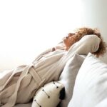 Happy woman resting after Breast Surgery.