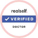 RealSelf Verified Doctor badge for Dr. Peter Capizzi, trusted board-certified plastic surgeon.