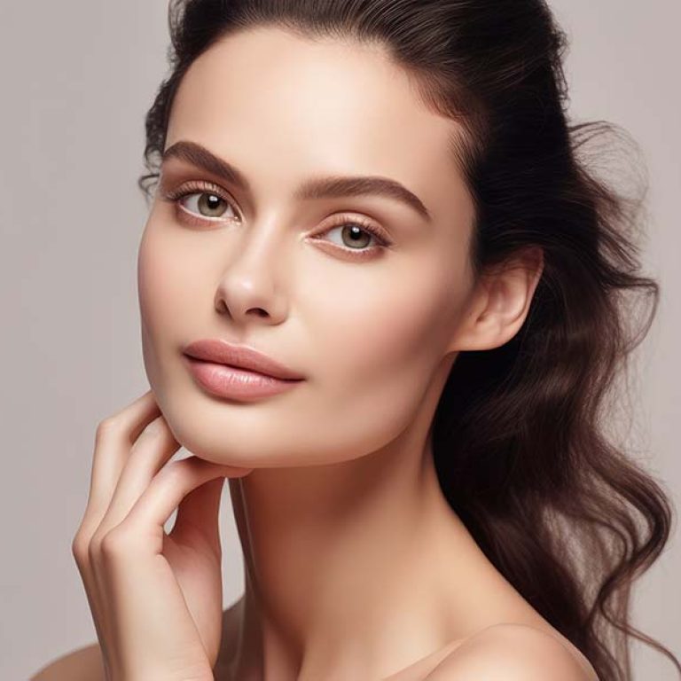 Woman after a Rhinoplasty.