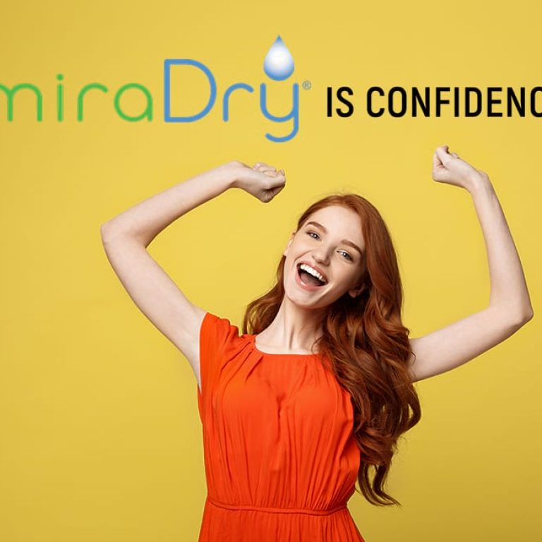 Image of women confident or her underarms after miraDry treatments
